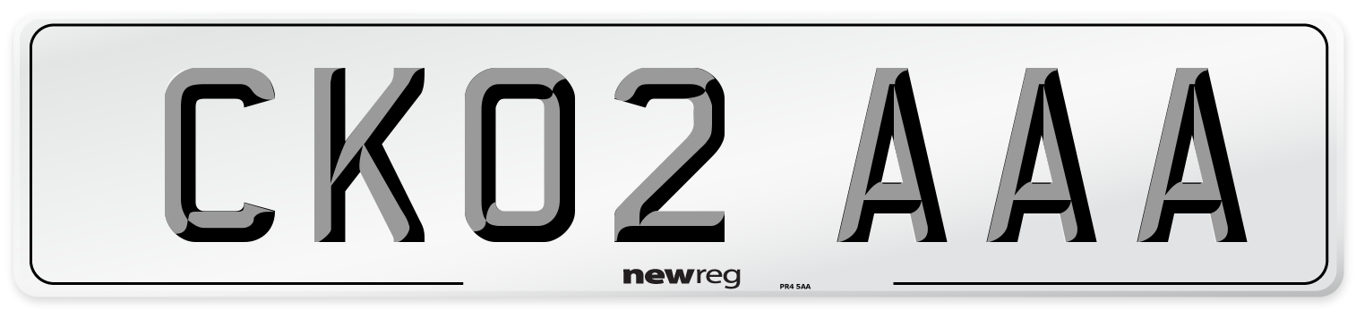 CK02 AAA Number Plate from New Reg